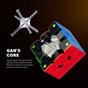 Coogam GAN 356 M 3x3 Gans Senza Adesivo 356M Puzzle Magnetico Cube Gan356 M 3x3x3 con GES (Edizione Standard)