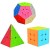 Cooja 3 Pezzi Cubo Magico Speed Cube Set 3x3 + Pyraminx + Megaminx Stickerless Resistente Smooth Velocit Magic Cube Regalo di Giocattoli per Ragazze Ragazzi