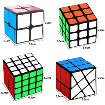 Coolzon Speed Cube Set di Cubo Magico 2x2 3x3 4x4 Pyraminx Megaminx Mirror Cube Skewb Fisher Mini Cubo Puzzle Cube Speedcube Regali per Bambini Adulti 9 Pack