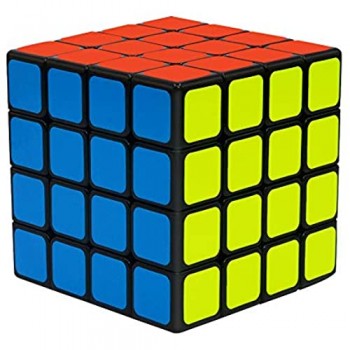EASEHOME 4x4x4 Cubo Magico Speed Puzzle Cube 4X4 Magic Cube con PVC Adesivo per Bambini e Adulti Nero