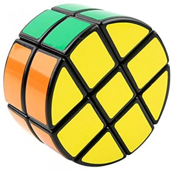 EASEHOME Cubo Magico Speed Cube Rotondo 2x3x3 Magic Puzzle Cube con PVC Adesivo per Bambini e Adulti Nero