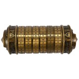 Festnight Codice Da Vinci Cylinder Lock Box Code Mini Cryptex Retro Alfabeto San Valentino Ragazza Ragazzo Compleanno Serrature Sicurezza Regalo Romantico Creativo Interessante