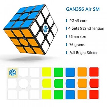 GAN 356 Air SM 3x3 Magnetico Cubo velocità Gan356 Magico Cubo 3x3x3 Giocattolo Puzzle Regalo (Ver.2019)
