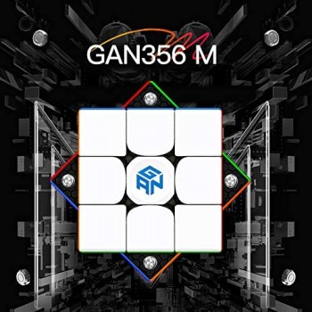 GAN 356 M 3x3 Magnetico Cube velocità Gan356M Giocattolo Puzzle Stickerless Senza Adesivo Magico Cubo Professionale Regalo (Lite Ver. 2020)