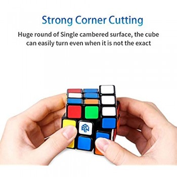 GAN Cube Puzzle 3x3 Gans piastrellato AntiGraffio Magico cubo 3x3x3 Puzzle Toy Nero (2020 GSC)