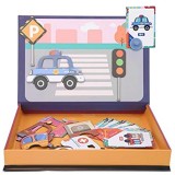 Jiawu Puzzle Drawing Board DIY Magnet Puzzle Children Magnetic Puzzle Heavy-Duty Multifunzionale Coltiva Il Pensiero per i Bambini per la Prima educazione((Traffic))