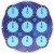 JMFHCD Orologio Magico Cubo Magico Block Intelligence Gear Cube Clock Giocattoli per Bambini e Adulti Regalo di Decompressione Blu Trasparente