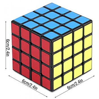 Lairun Cubo di Rubix Attiva la creatività Cubo di Rubix 4X4X4 Estremamente Veloce Buono in Curva velocità Professionale Flessibilità della Mano per Regalo Adulti Bambini Adolescenti
