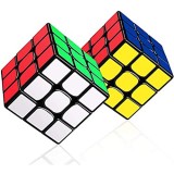 LOVEXIU Cubo Magico 3x3x3 2 Pezzi Cubo 3x3 di Veloce e Liscio Durevole per Gioco di Addestramento Cerebrale o Regalo di Festa Adulti e Ragazzi