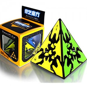 Maomaoyu QY Toys 3x3 Pyraminx Gear Cube 3x3x3 Piramide Gear Cubo di Ingranaggi Triangolo Cubo Nero