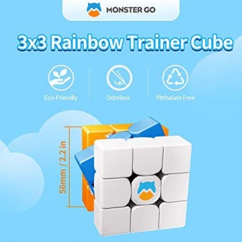 Monster Go 3x3 Arcobaleno Cubo Allenatore MG Cubo Serie di Apprendimento Giocattolo Puzzle per Bambini e Principianti