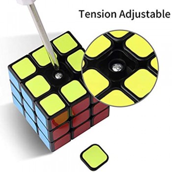 ROXENDA Speed Cube Set Magic Cube Set of 2x2 3x3 Piramide Megaminx Skew Tornitura Facile & Gioco Regolare - [5 Pezzi] Cubo Magico Collezione