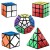 ROXENDA Speed Cube Set Magic Cube Set of 2x2 3x3 Piramide Megaminx Skew Tornitura Facile & Gioco Regolare - [5 Pezzi] Cubo Magico Collezione
