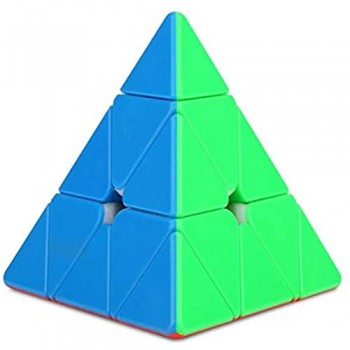 Triangolo Piramide Cubo magico Cubo Pyraminx Velocità Cubo magico Velocità classica Puzzle 3D Triangolo Cubo rompicapo(Nero)