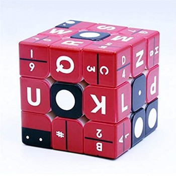 ULIN Stampa UV Magic Cube 3x3x3 Blind Braille Combinazione Digitale Stereo Learning Speed Twist Puzzle Giocattoli educativi per Bambini