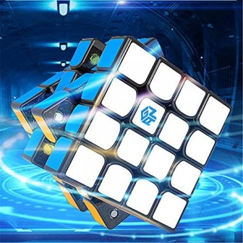 XJPB Speed ​​Cube 4x4 cubo Magico Inutile Puzzle Magico Perfetto per competizioni internazionali Il Giocattolo più educativo Black Sticker
