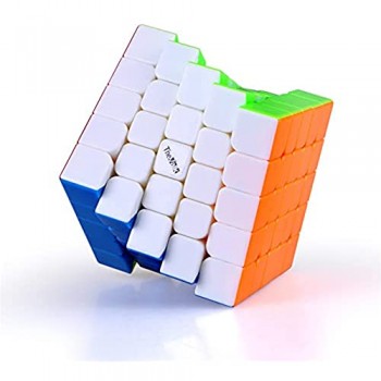 XJPB Speed ​​Cube 5x5 Adesivi di Alta qualità Cubo Magico Puzzle Magico Perfetto per competizioni internazionali Il Giocattolo più educativo Nero