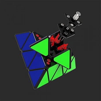 XJPB Speed ​​Cube Best 3x3 Magic Puzzle Pyramid Contest Dedicato Turning Smoothy Buttery - Solido e Durevole Giochi Giochi Regalo per Bambini Adulti con Kit di Regolazione Nero