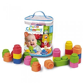 Clementoni - Minnie Bus Inserimento Gioco Per Bambini Colore Multicolore 14933 & 14889 Baby Clemmy Sacca 24 Mattoncini