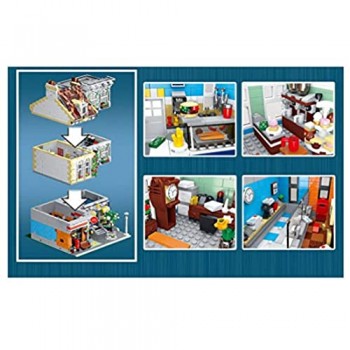 DAN DISCOUNTS set di costruzione architettura 3716 mattoncini per costruzioni postfiliale Modular Building Architettura Custom per gioco di costruzione compatibile con Lego