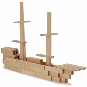 Eichhorn 100001602 - Costruzioni in legno 200 pezzi Modelli/Colori Assortiti 1 Pezzo