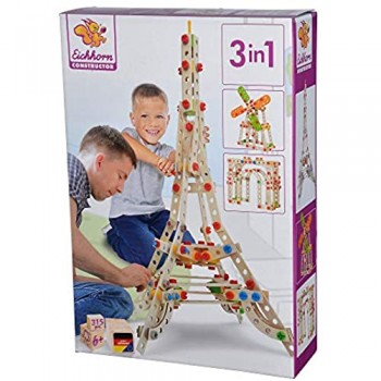 Eichhorn- Eiffelturm Heros Constructor Torre Eiffel 315 pz 3 Modelli da Costruire Colore Viola 100039091