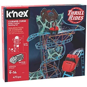 Grandi Giochi GG01737-K'nex Cobwebs Curse Roller Coaster Costruzioni Made in USA Multicolore GG01737