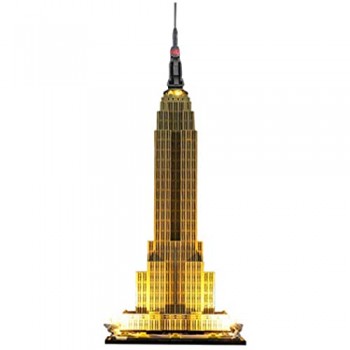 iCUANUTY Set di Luci per Lego Architecture Empire State Building Kit Luce LED Compatibile con Lego 21046 (Non Include Il Modello Lego)