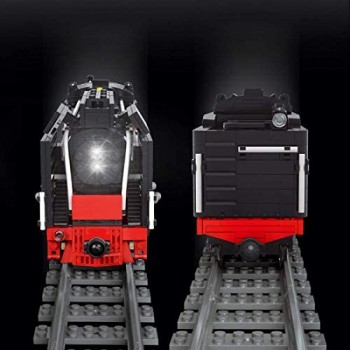LINANNAN Locomotiva Locomotiva Building Blocks Treno telecomandato da 2 4 GHz con Set di binari e Luce 1552 Parti di Costruzione Giocattoli compatibili con Lego