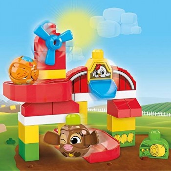 Mega Bloks- Bubù Cuccioli e la Fattoria 31 Blocchi da Costruzione Giocattolo per Bambini 1+Anni GRJ18