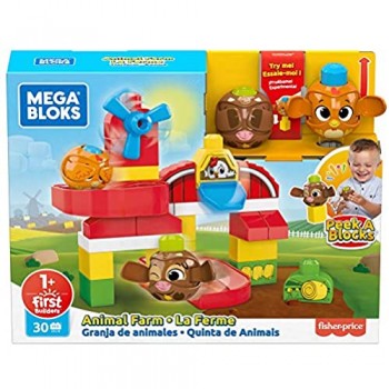 Mega Bloks- Bubù Cuccioli e la Fattoria 31 Blocchi da Costruzione Giocattolo per Bambini 1+Anni GRJ18