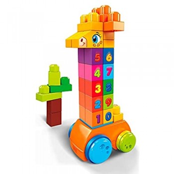 Mega Bloks Giraffa 123 Playset Blocchi da Costruire Giocattolo per Bambini 1+ anni GFG19