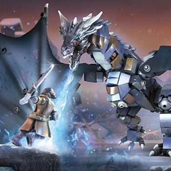 Mega Construx- Game of Thrones Drago Viserion Blu Glaciale Giocattolo da Collezione per Bambini 16+Anni GMN74