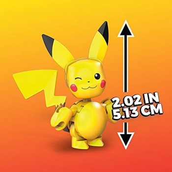 Mega Construx Pokemon Pikachu da Costruire con 16 Pezzi Giocattolo per Bambini 6+Anni GVK60