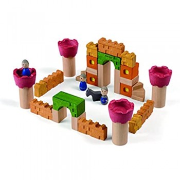 PLAN TOYS- Castle Blocks Colore Legno 5651