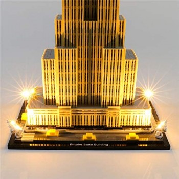 Riva776Yale Kit di illuminazione per Lego Architecture Empire State Building Set di Luci Compatibile con Lego 21046 (Non Incluso Set da Costruzione)