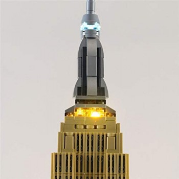 Riva776Yale Kit di illuminazione per Lego Architecture Empire State Building Set di Luci Compatibile con Lego 21046 (Non Incluso Set da Costruzione)