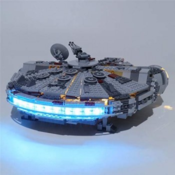 Set di luci a LED per Lego 75257 Kit di Illuminazione Decorativa USB Compatibile con i Modelli Star Falcon Millennium Building Blocks Manuale in Inglese Regali ad Amici e Bambini (Solo luci)