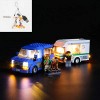 Set di luci a LED USB fai-da-te Compatibile con Lego City Great Vehicles Van and Caravan 60117 Kit di luci a LED per (City Series Van and Caravan) Building Blocks Modello Bambini Regali di Natale (No