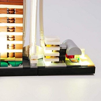 Set di luci LED USB fai-da-te compatibile con Lego Architecture Las Vegas 21047 kit di luci a LED per (Architecture Las Vegas) Building Blocks Modello Regali di Natale per bambini (non incluso il mod