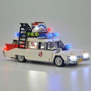 Set di luci LED USB fai-da-te compatibile con Lego Ghostbusters Ecto-1 21108 kit luce a LED per (Ghostbusters Ecto-1) Building Blocks Modello Regali di Natale per bambini (Non incluso il modello)