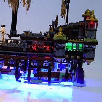 Set di luci LED USB fai-da-te compatibile con Lego Pirati dei Caraibi Silent Mary 71042 kit di luci a LED per (Pirati dei Caraibi Silent Mary) Building Blocks Modello Bambini Regali di Natale (Non in