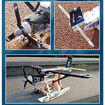 Sungvool Technic Set di Costruzione di aeromobili Anfibi App e Modello di idrovolante telecomandato 2.4Ghz Compatibile con Lego Technic (556 Pezzi)