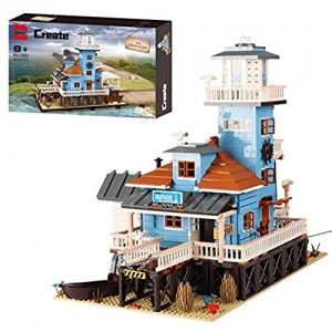Tenger - 2375 pezzi per gioco di costruzione faro dei pescatori architettura casa della città Modular Building blocchi di costruzione compatibili con Lego