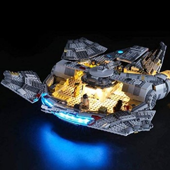 ZJJ Illuminazione Kit Compatibile con Lego 75257 - Kit LED per (Star Wars Millennium Falcon) Building Blocks (Non Incluso Lego Set)