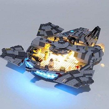 ZJJ Illuminazione Kit Compatibile con Lego 75257 - Kit LED per (Star Wars Millennium Falcon) Building Blocks (Non Incluso Lego Set)