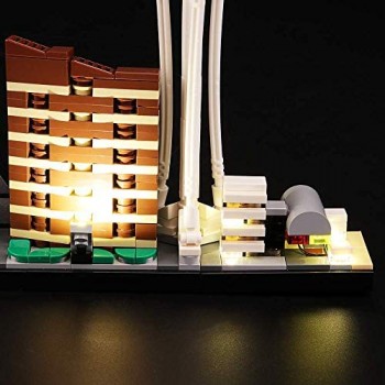 ZJLA Set di luci per (Architecture Las Vegas) Building Blocks - Kit di luci a LED compatibile con Lego 21047 (non incluso il modello)