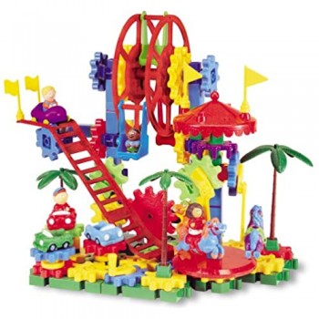 Learning Resources- Set motorizzato con Parco di divertimenti Gears Dizzy Fun Land Colore LER9199