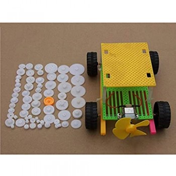 WEI-LUONG 64Types plastica Gear Motor Cambio Model Craft Fai da Te Auto Auto Robot Ingranaggi for Esperimento puleggia scientifico Utensili