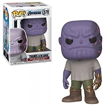 Funko- Pop Marvel: Endgame-Casual Thanos w/Gauntlet Collectible Toy Multicolore 45141